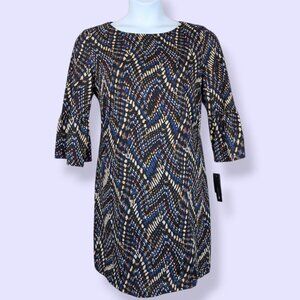 NWT AB Studio Abstract 3/4 Sleeve Dress